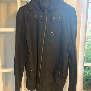 Banana Republic Men's Black Windbreaker Jacket